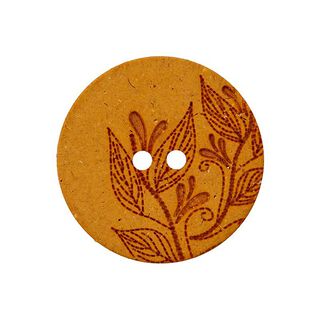 Bouton polyester/chanvre 2 trous Recyclé – terre cuite, 
