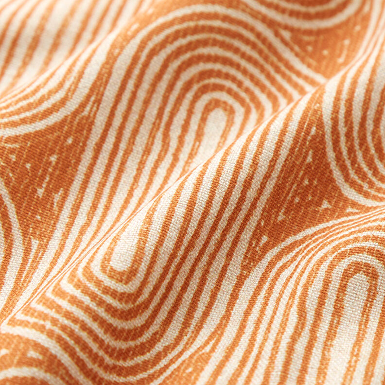 Tissu de décoration Semi-panama Arcs – terre cuite/nature, image number 2