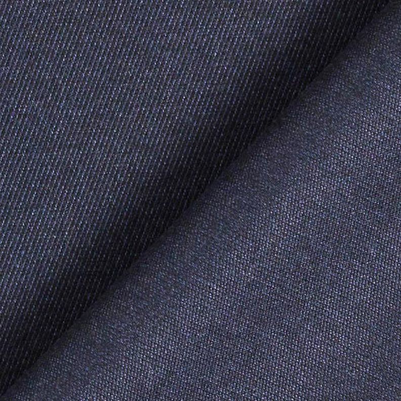 Tissu pour costume stretch viscose mélangée uni – bleu nuit,  image number 3