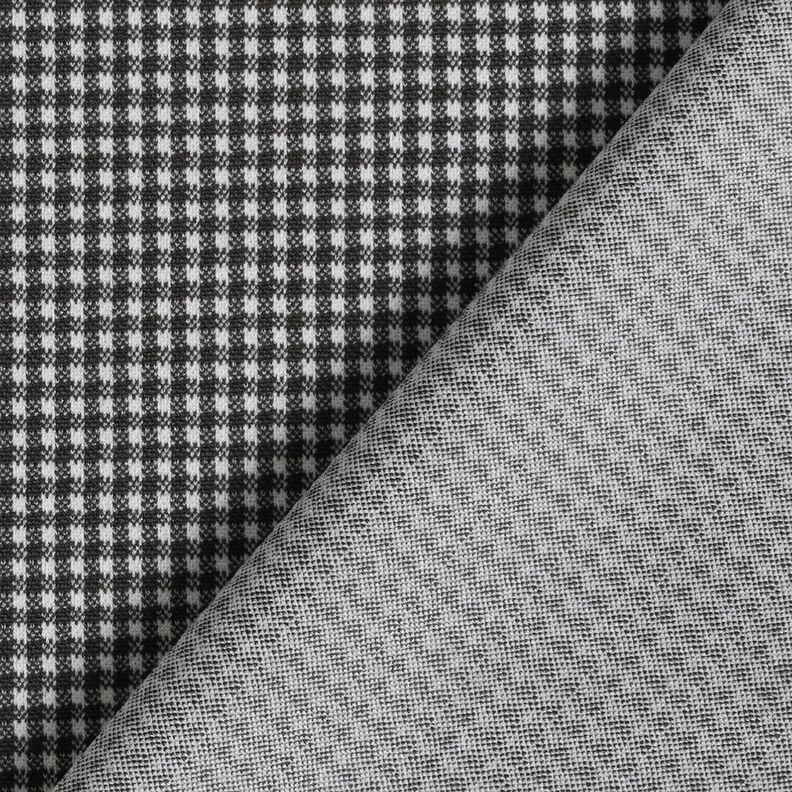 Jacquard tricoté à petit motif pied-de-poule – noir/blanc,  image number 3