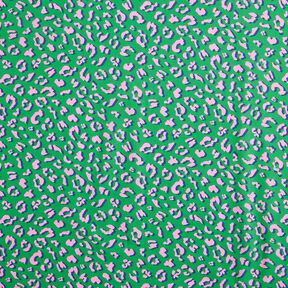 Coton enduit motif léopard abstrait | Poppy Fabrics – vert/rose, 