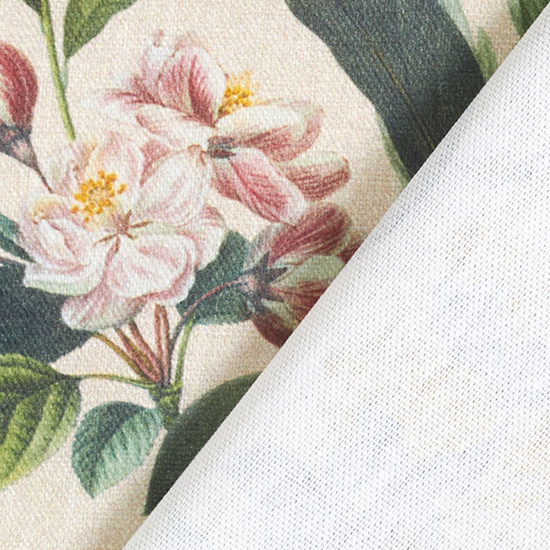 Tissu de décoration Semi-panama Plantes nostalgiques – noix de cajou/pin, image number 4