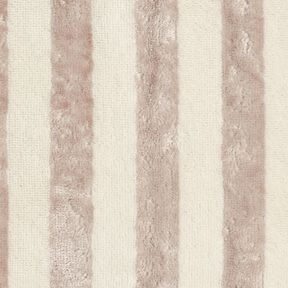 Tissu éponge Bambou Larges rayures – amande/taupe clair, 