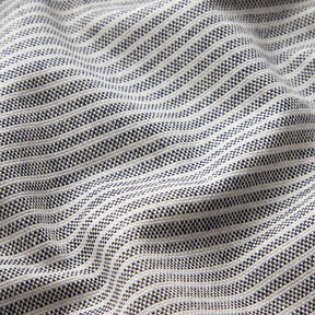 Tissu de décoration Semi-panama Rayures discrètes – nature/bleu nuit, 