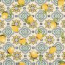 Tissu de décoration Gobelin Carreaux avec citrons – nature/jaune citron,  thumbnail number 1