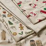 Tissu de décoration Semi-panama Esquisses hivernales – nature/pin,  thumbnail number 5