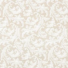 Tissu de décoration Canvas Ornements – nature/blanc, 