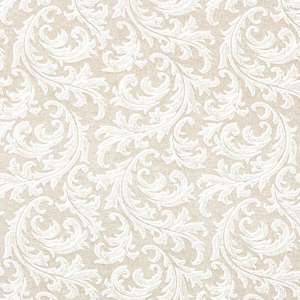 Tissu de décoration Canvas Ornements – nature/blanc,  image number 1