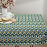 Tissu en coton Cretonne Imprimé ethnique – bleu brillant/moutarde,  thumbnail number 8