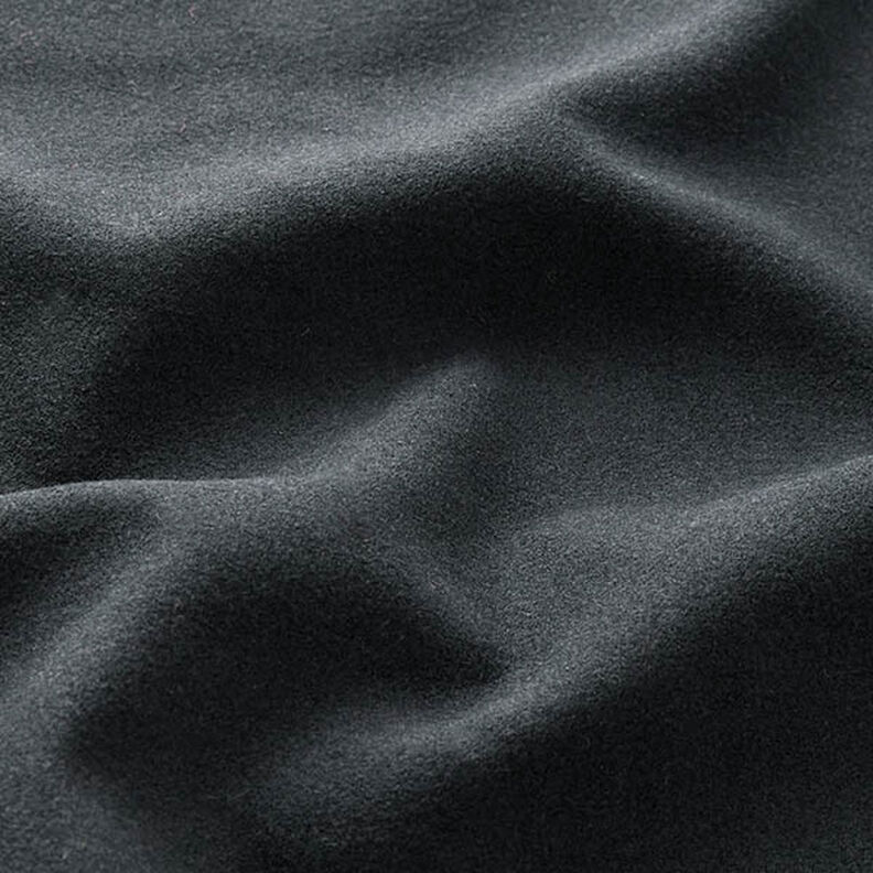 Tissu pour manteau en velours uni – noir,  image number 2