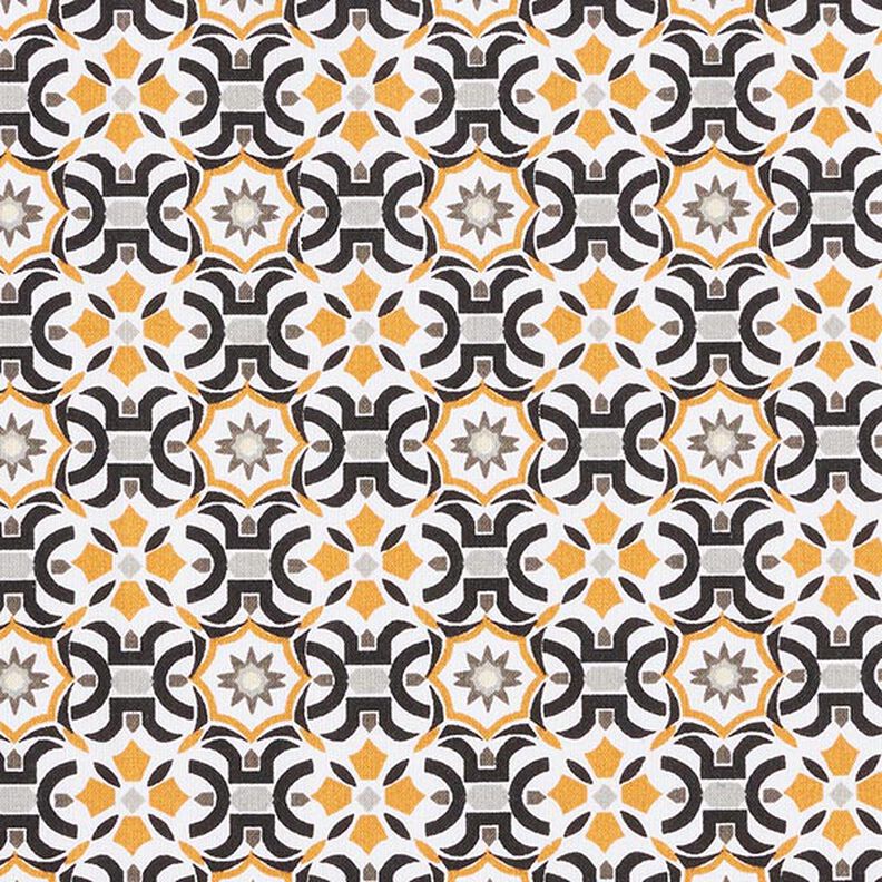 Tissu en coton Cretonne Motif de carreaux – blanc/noir, image number 1