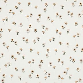 Jersey coton süße Blumen Impression numérique | Poppy Fabrics – ivoire/caramel, 