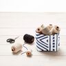 Tissu de décoration Canvas Ethno – bleu marine/blanc,  thumbnail number 7