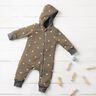 Tissu teddy Petites fleurs brodées | Poppy Fabrics – taupe foncé,  thumbnail number 5