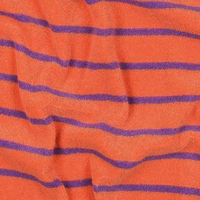Jersey éponge Rayures | Poppy Fabrics – orange/lilas rouge, 