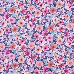 Popeline coton Fleurs | Poppy Fabrics – lilas rouge, 
