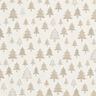 Tissu de décoration Jacquard sapins scintillants – beige/argent,  thumbnail number 1