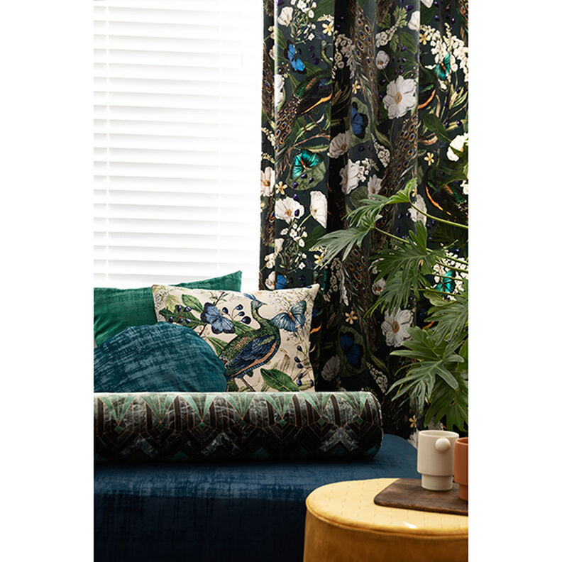 Velours de décoration Premium Paon – vert foncé,  image number 6