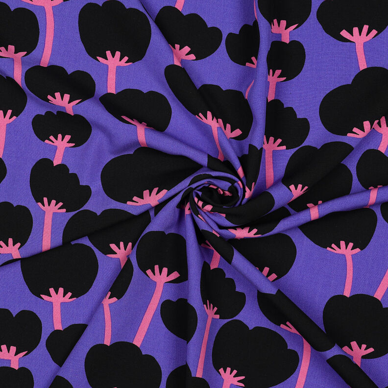 Tissu viscose LENZING™ ECOVERO™ Poppies | Nerida Hansen – lilas/noir,  image number 3