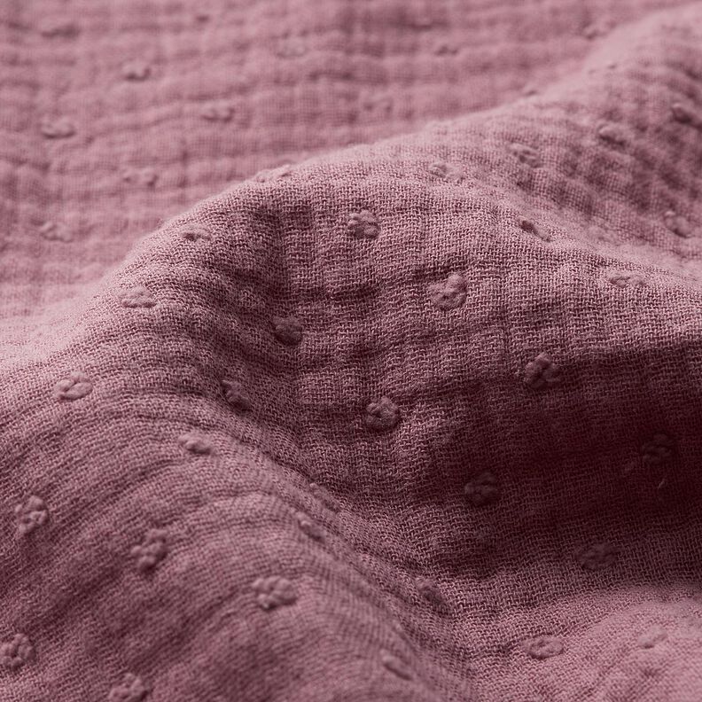 Tissu double gaze de coton dobby – myrtille,  image number 2