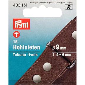 Rivets creux Klemmber [15 Pièces | Ø 9 mm] - argent métalliqueé| Prym, 
