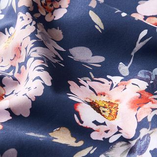 Softshell Fleurs aquarelles – bleu marine, 