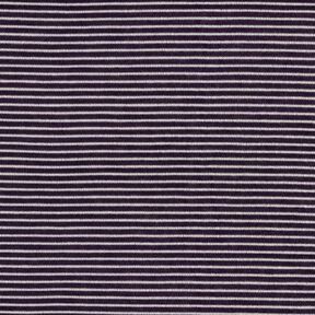 Tricot fin rayures étroites – prune/blanc, 