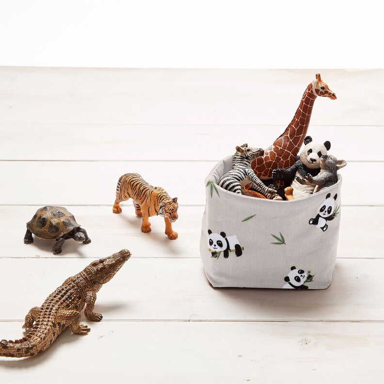 Tissu en coton Cretonne joli panda – nature, image number 6