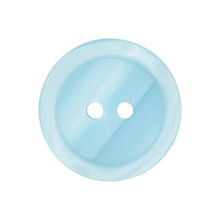 Bouton plastique 2 trous Basic - bleu clair, 