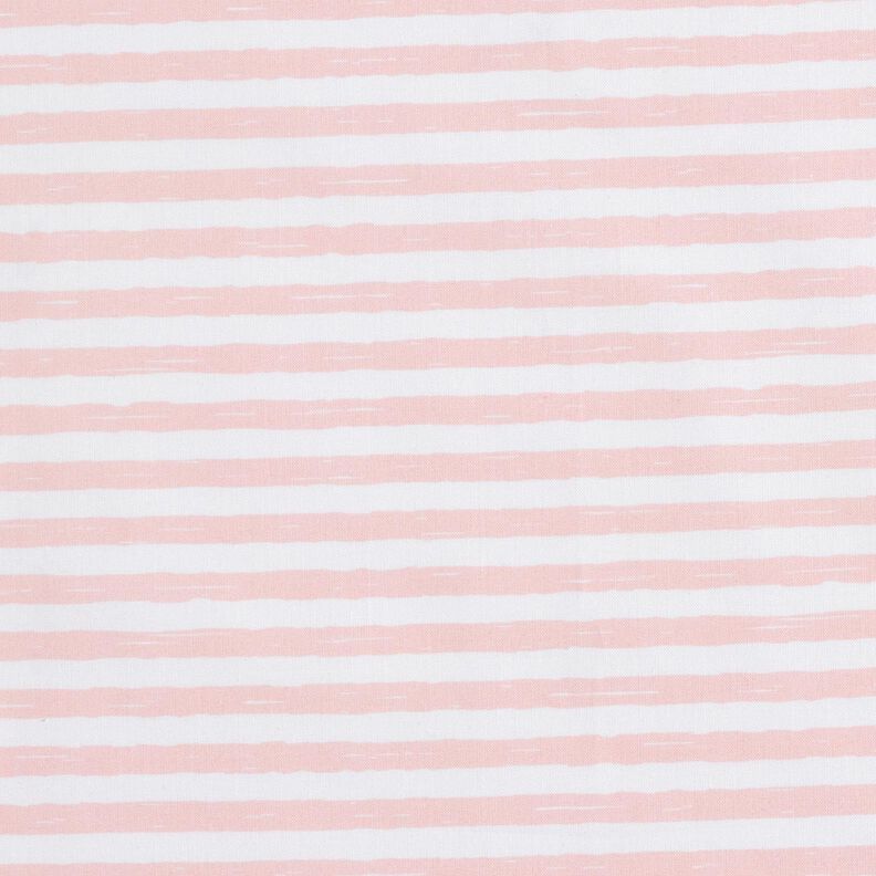 Tissu en coton Cretonne rayures décontractées – rose clair/blanc,  image number 1