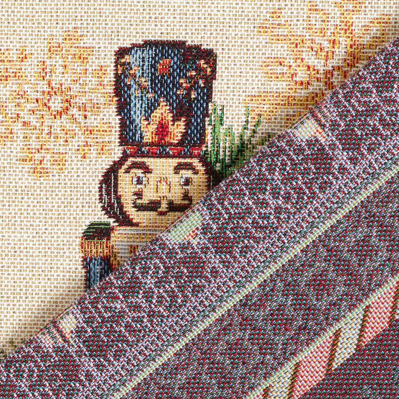 panneau décoratif Gobelin Duo de casse-noisettes – carmin/beige clair, image number 4