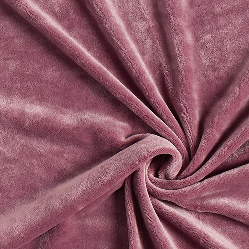 Velours stretch Tissu Nicki – vieux rose,  image number 1