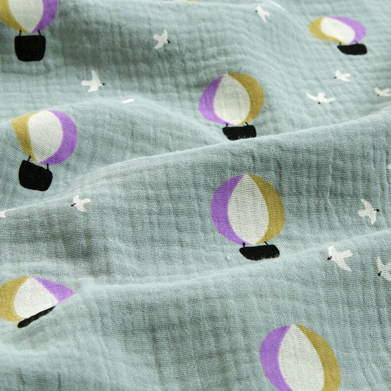 Tissu double gaze de coton Montgolfières | Poppy Fabrics – roseau,  image number 2