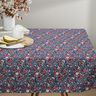Tissu en coton Cretonne Fleurs mélangées – bleu nuit,  thumbnail number 7
