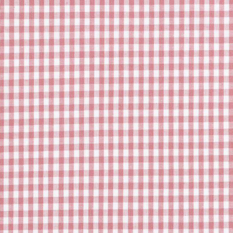 Tissu en coton Vichy à carreaux 0,5 cm – vieux rose/blanc,  image number 1