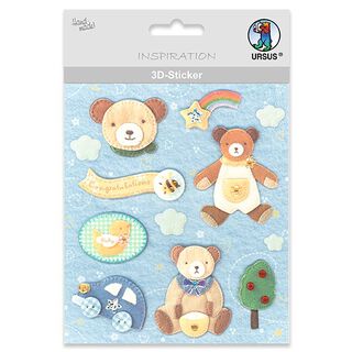 Autocollant 3D Peluche  – mélange de couleurs, 