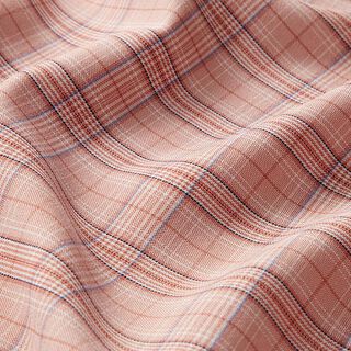 Tissu de pantalon stretch Prince de Galles – vieux rose, 