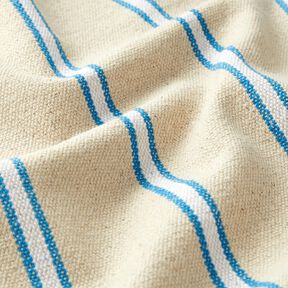 Tissu coton rustique – turquoise/nature, 