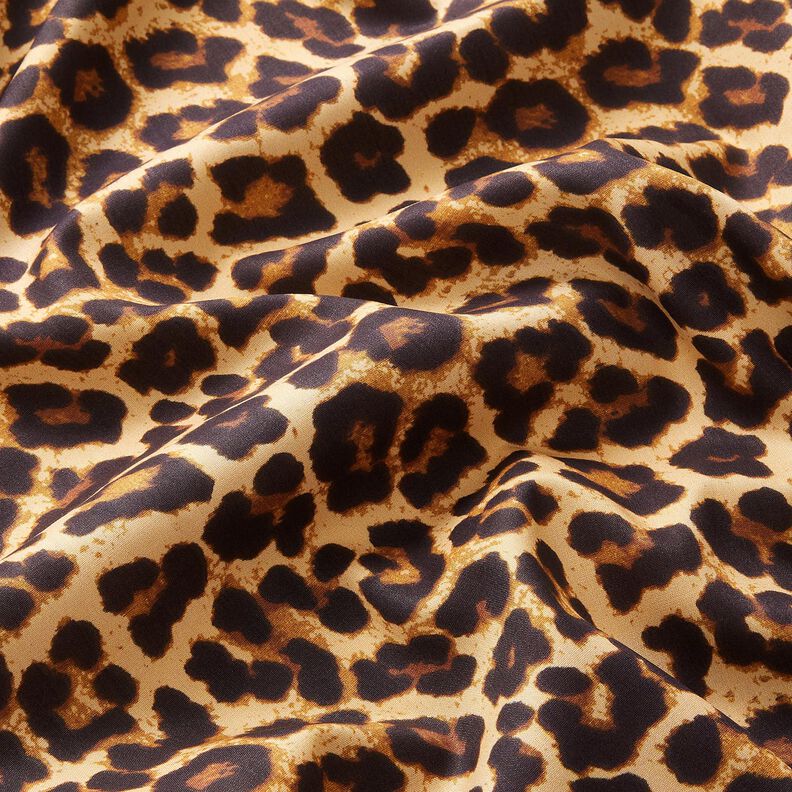Tissu viscose Léopard – beige/noir, image number 2