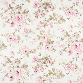 Tissu de décoration Semi-panama Roses peintes – écru, 