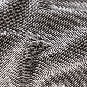 Tissu déco semi-panama nervuré en coton recyclé – noir/blanc, 