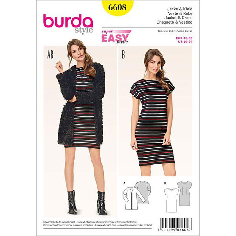 Veste / Robe, Burda 6608,  image number 1