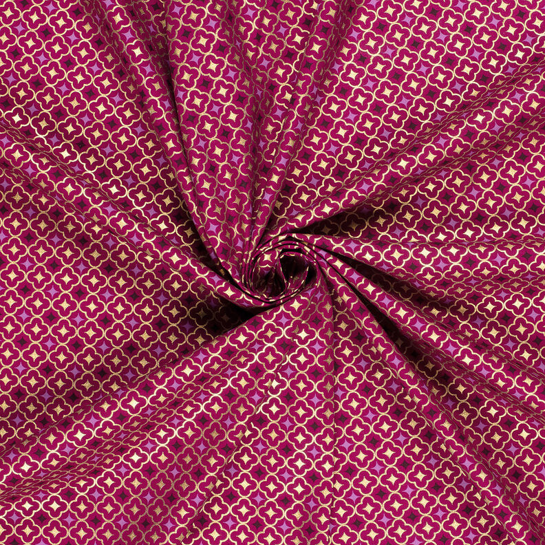 Tissu en coton Popeline Carreaux festifs – baies/or,  image number 3