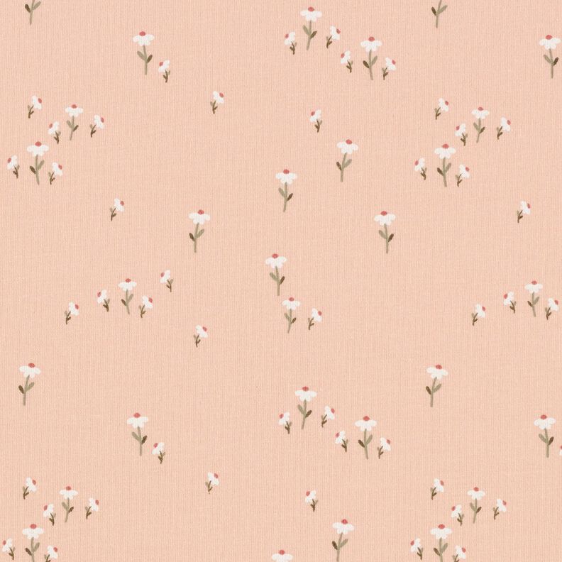 Jersey coton Prairie de marguerites – rosé, image number 1