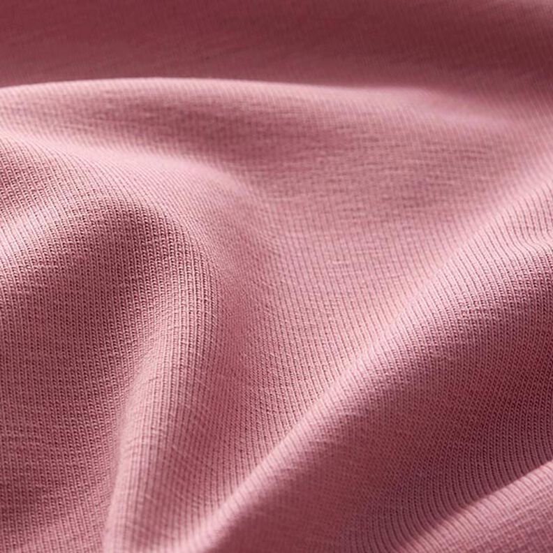Jersey coton Medium uni – vieux rose foncé,  image number 4