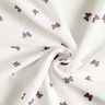 Tissu double gaze de coton Papillons – ivoire/lilas rouge,  thumbnail number 3