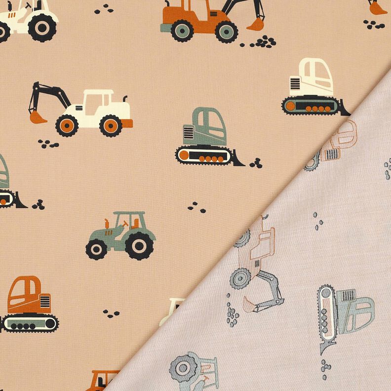 Popeline coton Excavateurs et tracteurs | Poppy Fabrics – beige, image number 4