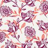 Mélange viscose lin Fleurs | Poppy Fabrics – ivoire/raisin,  thumbnail number 1