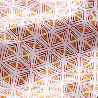 Tissu en coton Cretonne Formes géométriques – blanc/jaune curry, 