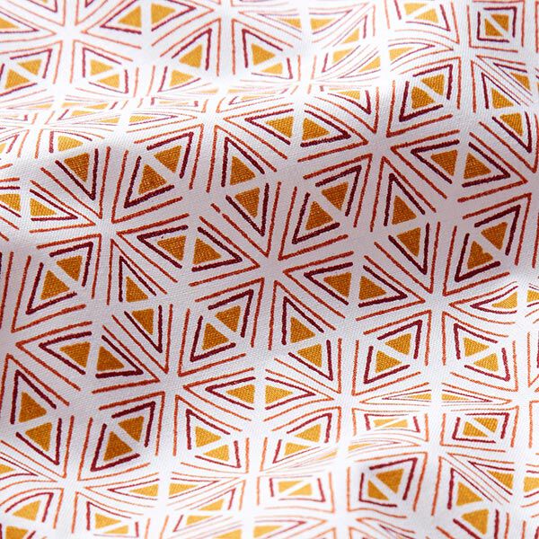 Tissu en coton Cretonne Formes géométriques – blanc/jaune curry,  image number 2